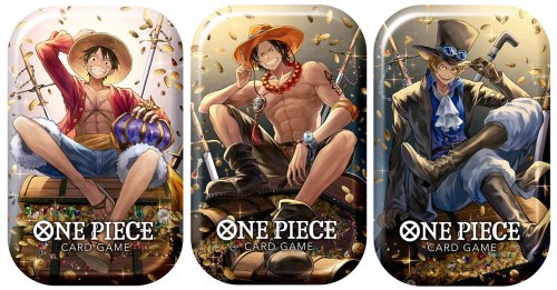 One Piece - Lot de 3 Tin Pack Set Vol.2 TS-02 : Monkey D. Luffy, Portgas D. Ace & Sabo