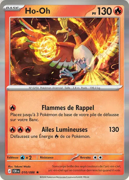 Ho-Oh (CRI 010/086) - ME04 Chaos Ascendant - Carte Pokémon - DracauGames