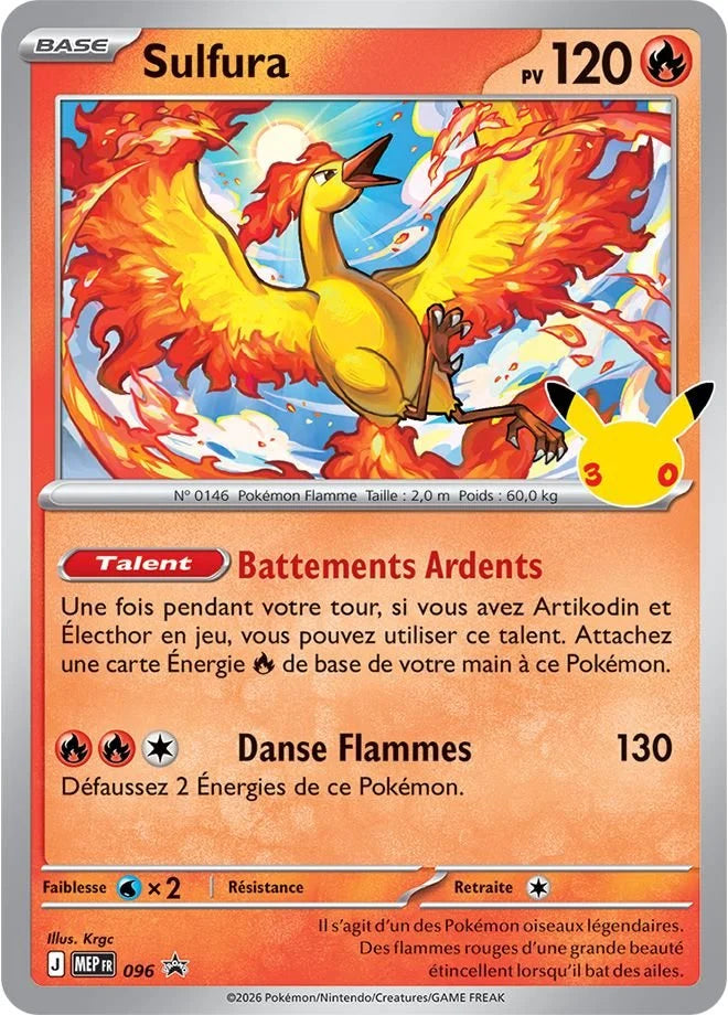 [PRÉCO 16/09/2026] Pokémon - Coffret 30ᵉ Anniversaire ME05.5 : Collection Poster (Électhor, Artikodin, Sulfura)
