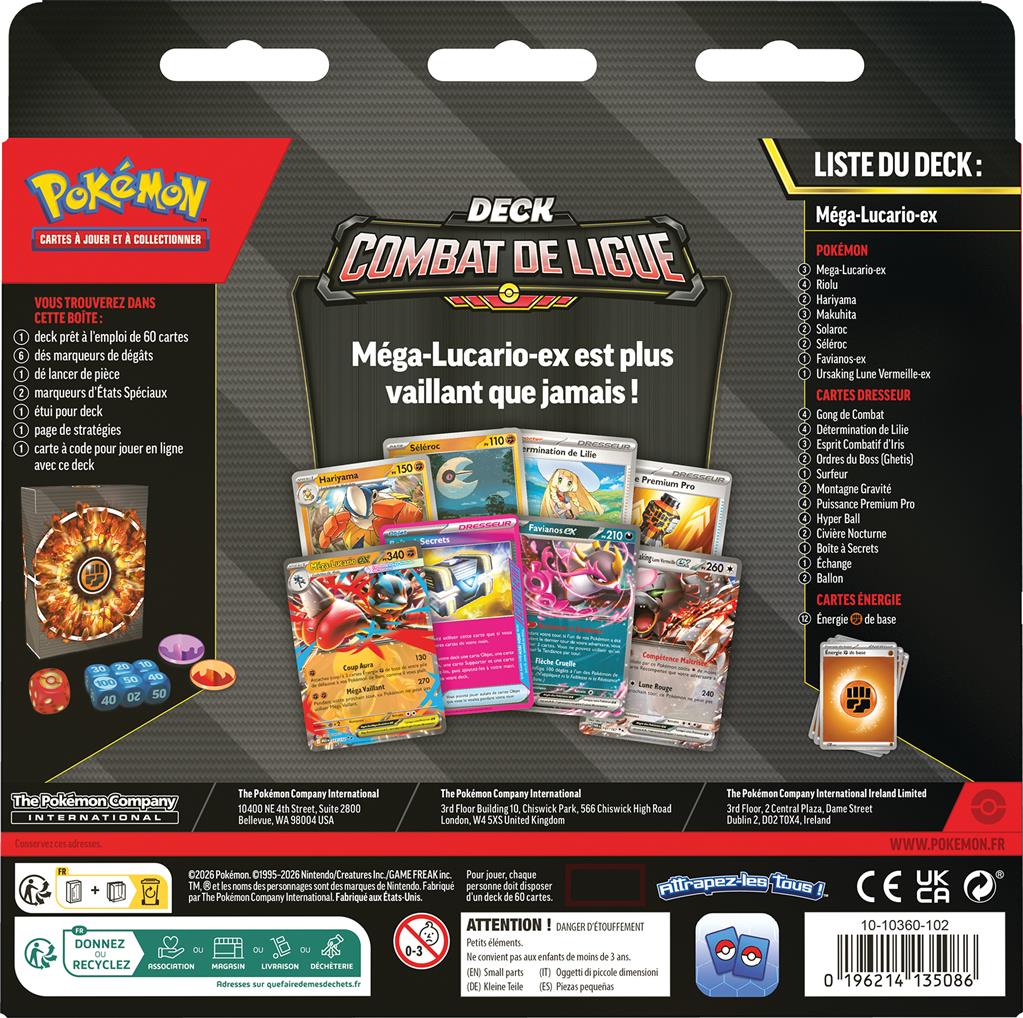 Pokémon - Deck Combat de Ligue : Méga-Lucario Ex (Mai 2026)