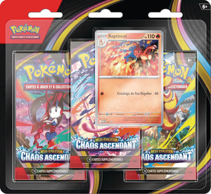 [Précommande 22/05/2026] Pokémon - Tri Pack de 3 Boosters ME04 Chaos Ascendant : Reptincel - DracauGames